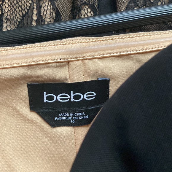 Short lace Bebe strapless dress. Size 10 (runs small) - Picture 5 of 6